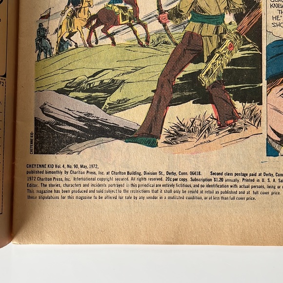 Cheyenne Kid #90 1972 Charlton Comics Bronze Age Western Vintage Comic Book - Picture 7 of 9